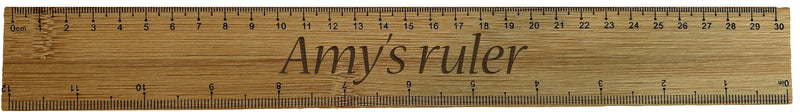 Personalised Bamboo 30cm Ruler