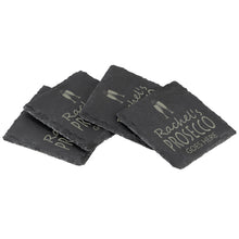 Load image into Gallery viewer, Prosecco Goes Here Slate Coaster - Perfect Gift For A Prosecco Lover - Personalised With Name
