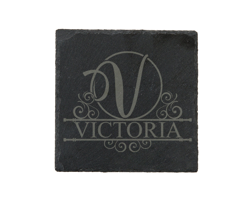 Monogram Initial - Personalised Slate Coaster